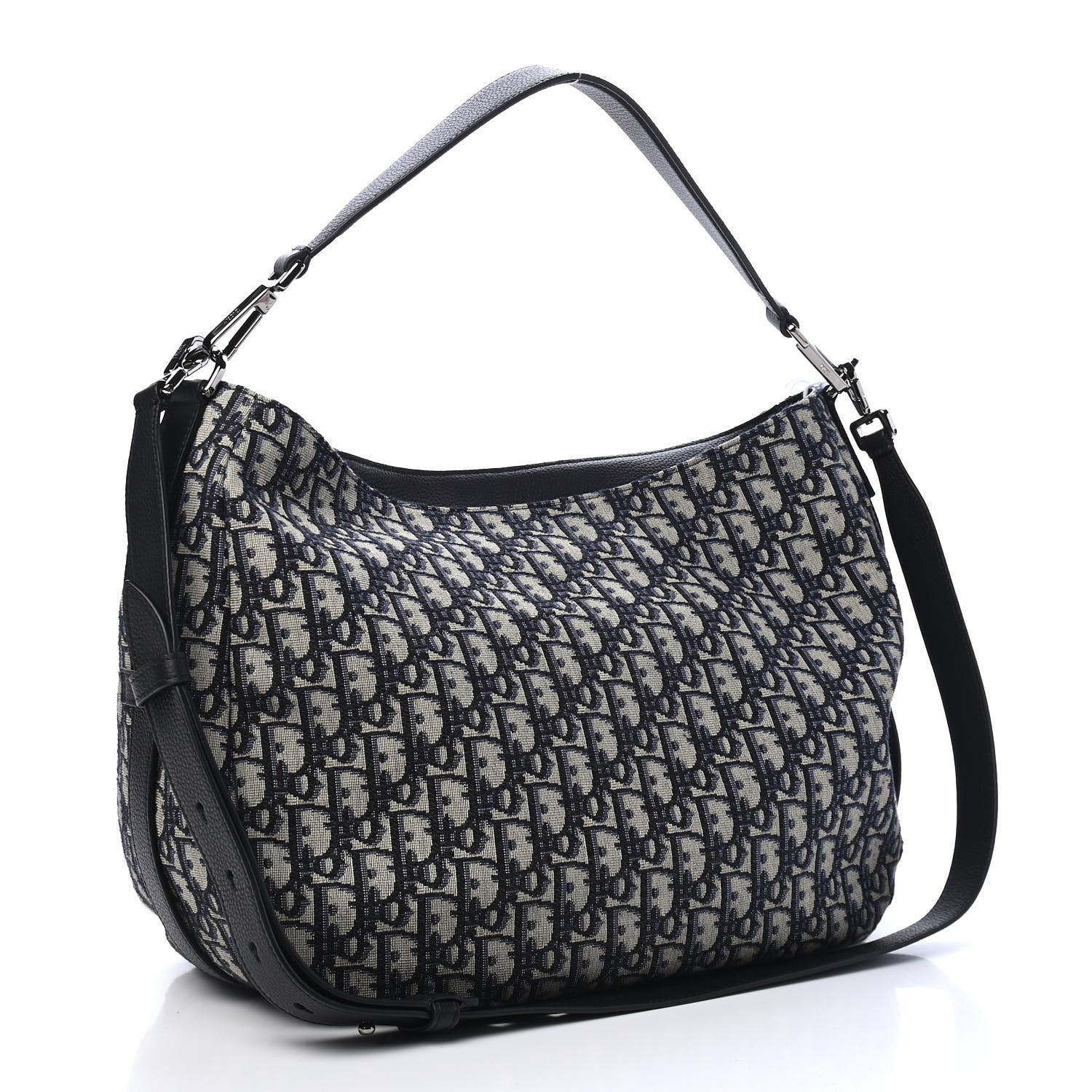 Christian Dior Oblique Soft Saddle Bag Beige Black 3 of 9