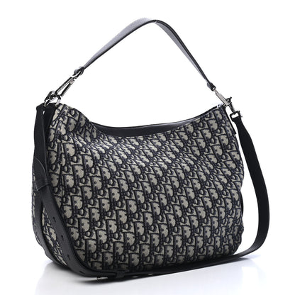 Christian Dior Oblique Soft Saddle Bag Beige Black 3 of 9