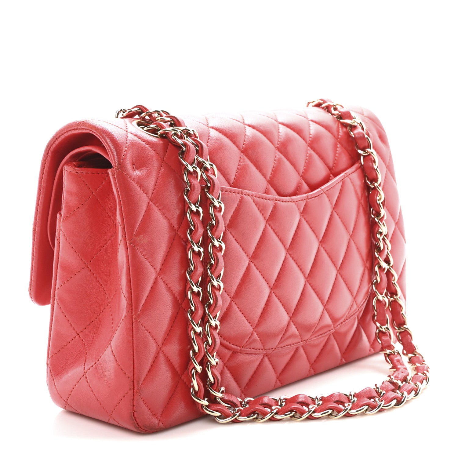 Chanel Lambskin Quilted Medium Double Flap Red 3 of 12