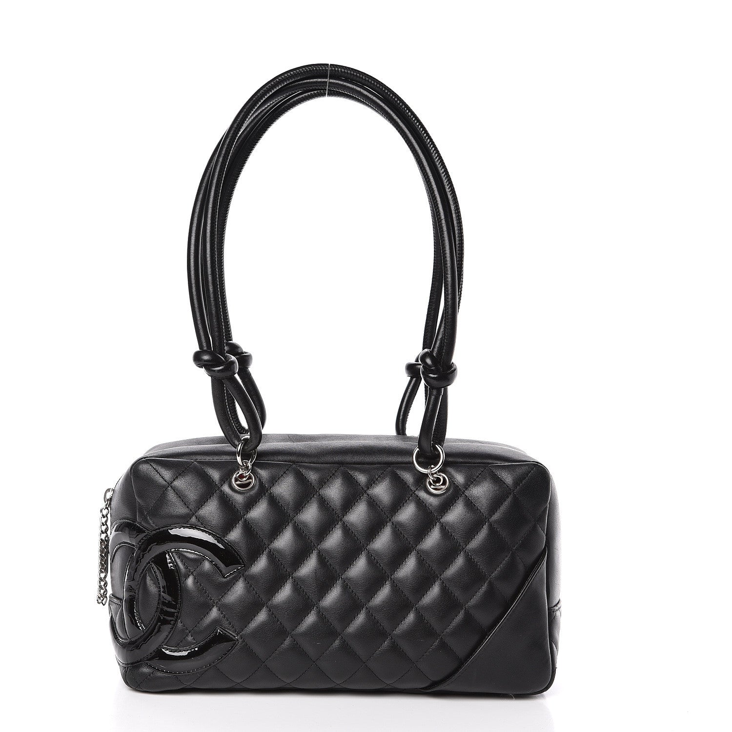 Chanel Calfskin Quilted Large Cambon Bowler Black 1 of 13