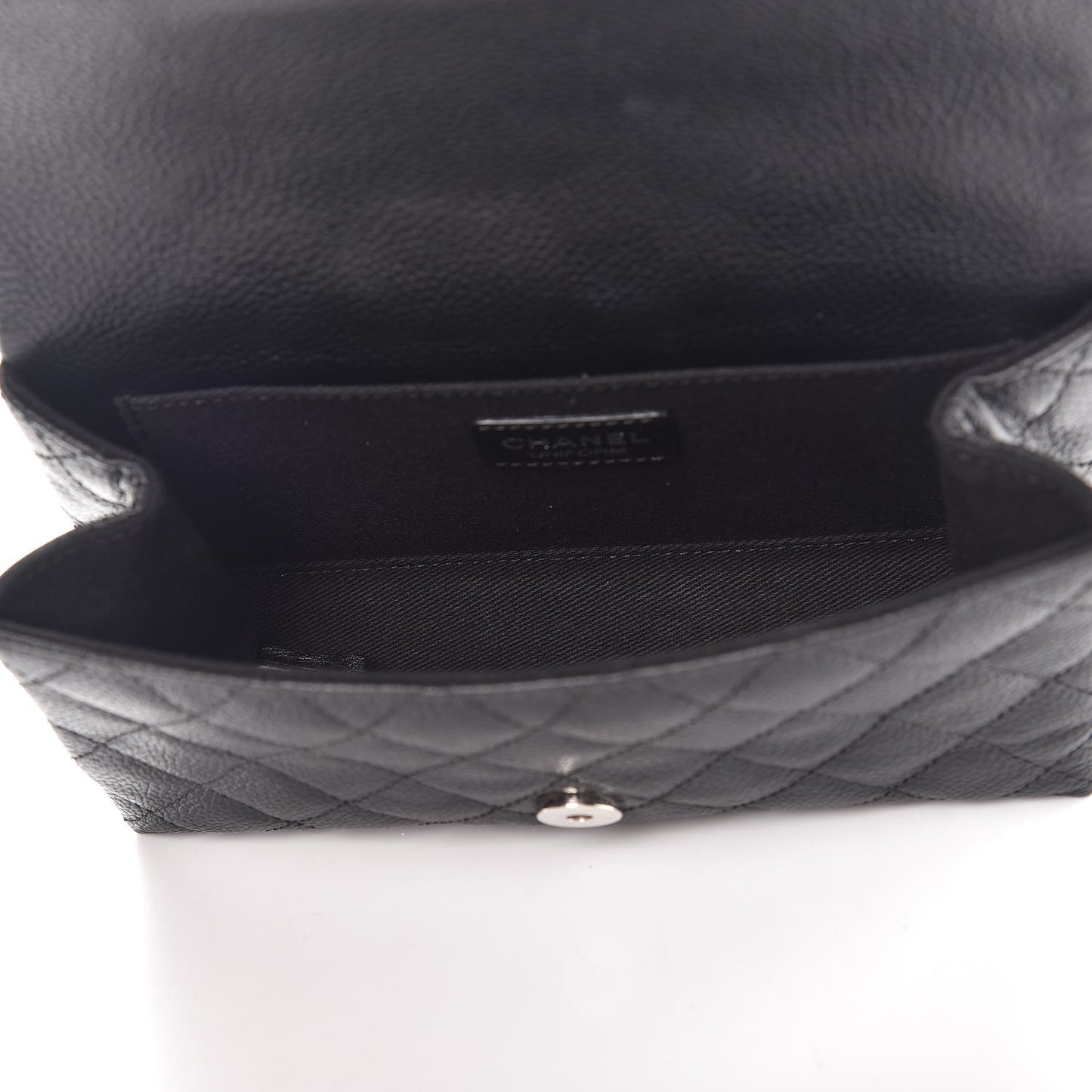 Grained Calfskin Quilted 2.55 Reissue Flap Belt Bag Clutch Black