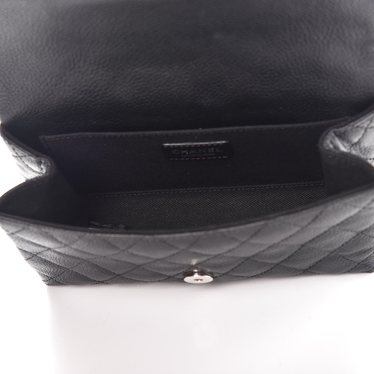 Chanel Grained Calfskin Quilted 2.55 Reissue Flap Belt Bag Clutch Black 5 of 9