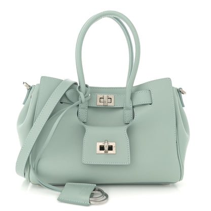 Balenciaga Smooth Calfskin Mini Bel Air Carry All Bag Mineral Green 1 of 9