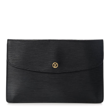 Louis Vuitton Epi Montaigne Clutch MM Black 1 of 9