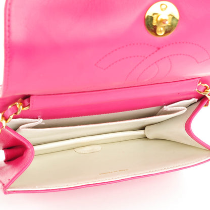 Chanel Lambskin Quilted Small Evening Flap Pink 6 of 10