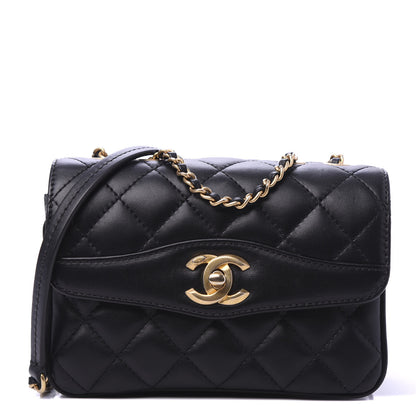 Chanel Lambskin Quilted Small Coco Vintage Flap Black 1 of 12