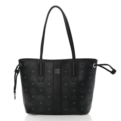 MCM Visetos Small Liz Reversible Shopper Tote Black 3 of 16
