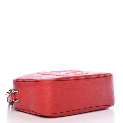 Gucci Pebbled Calfskin Small Soho Disco Bag Tabasco Red 4 of 7
