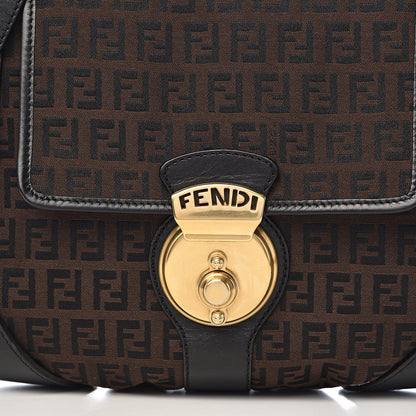 Fendi Zucchino Vitello Medium Compilation Hobo Dark Brown 13 of 13