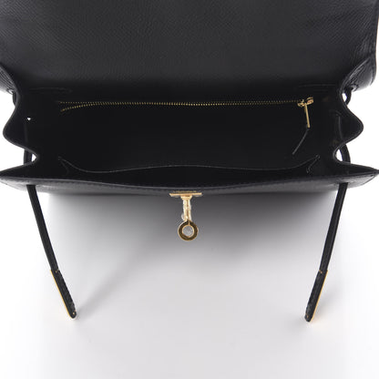 Hermes Epsom Kelly Sellier 25 Black 5 of 11