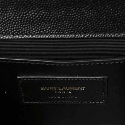 Saint Laurent Grain De Poudre Medium Classic Monogram Kate Satchel Black 6 of 8
