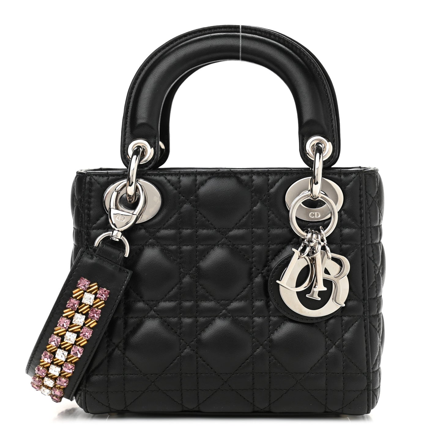 Lambskin Cannage Mini Lady Dior Black