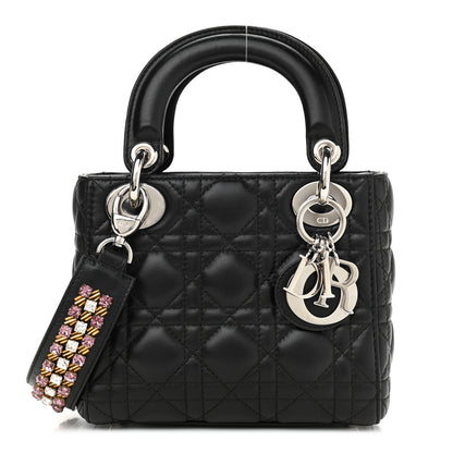 Christian Dior Lambskin Cannage Mini Lady Dior Black 1 of 11