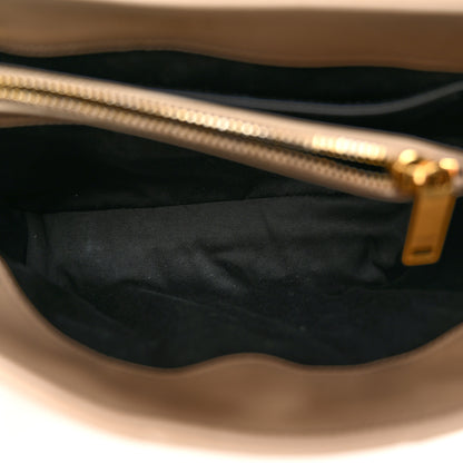 Saint Laurent Calfskin Y Quilted Monogram Small Loulou Chain Satchel Dark Beige 5 of 10