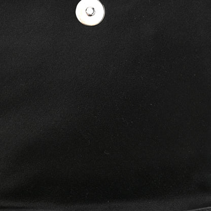 Chanel Satin Pleated Chain Embellished Mirror Flap Black 13 of 13
