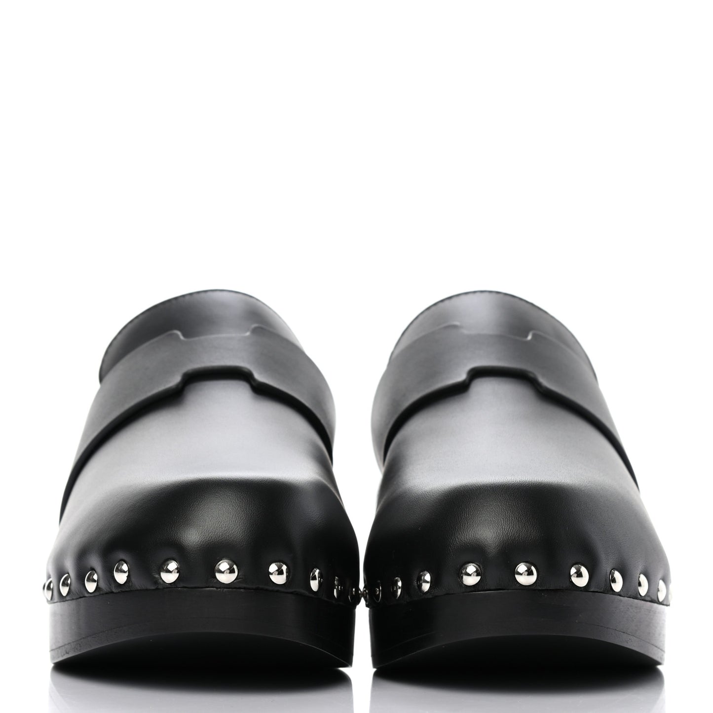 Calfskin Calya Mules 38 Black