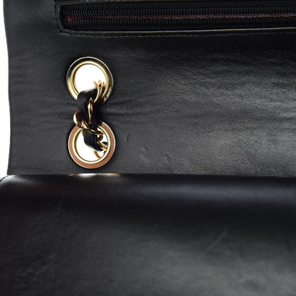 Chanel Lambskin Quilted Medium Double Flap Black 10 of 15