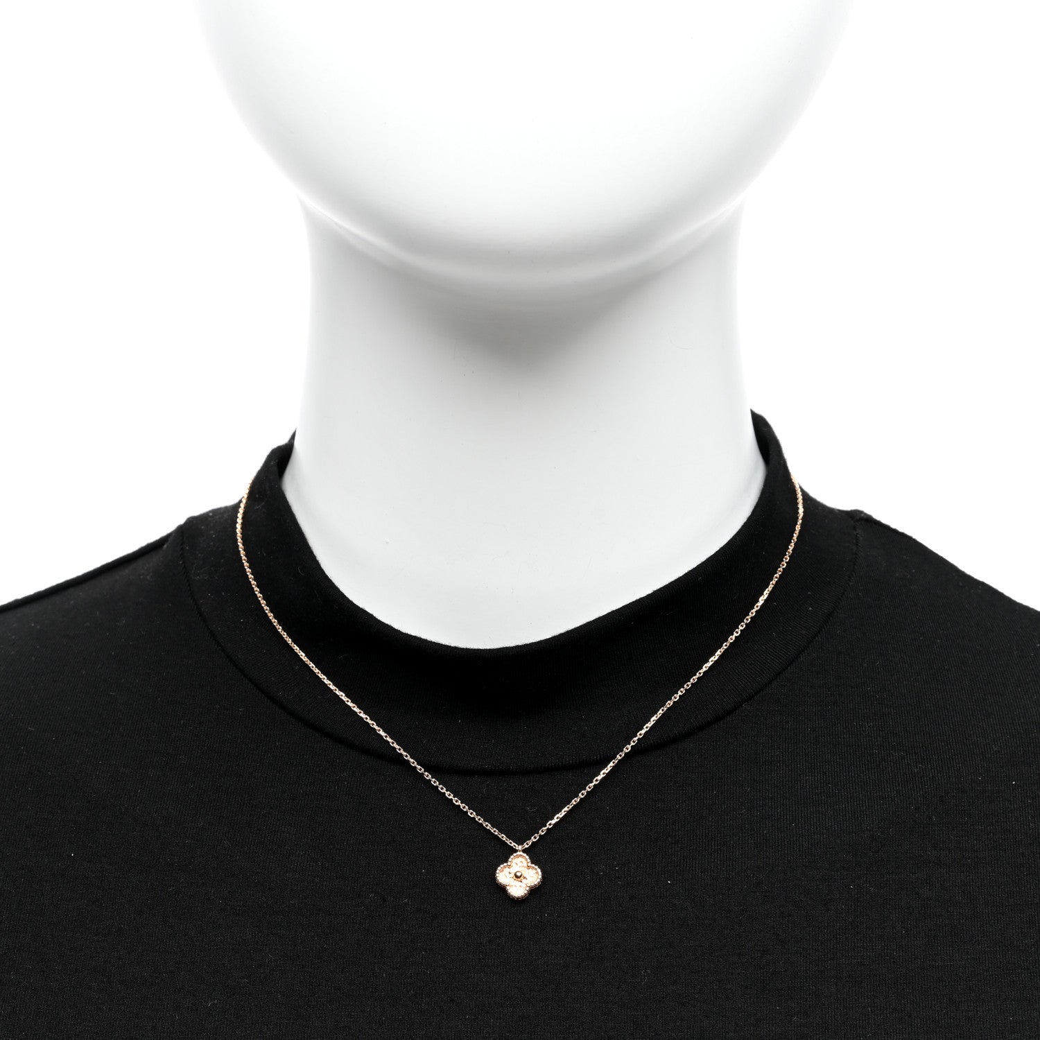 Van Cleef & Arpels 18K Rose Gold Sweet Alhambra Pendant Necklace 2 of 4