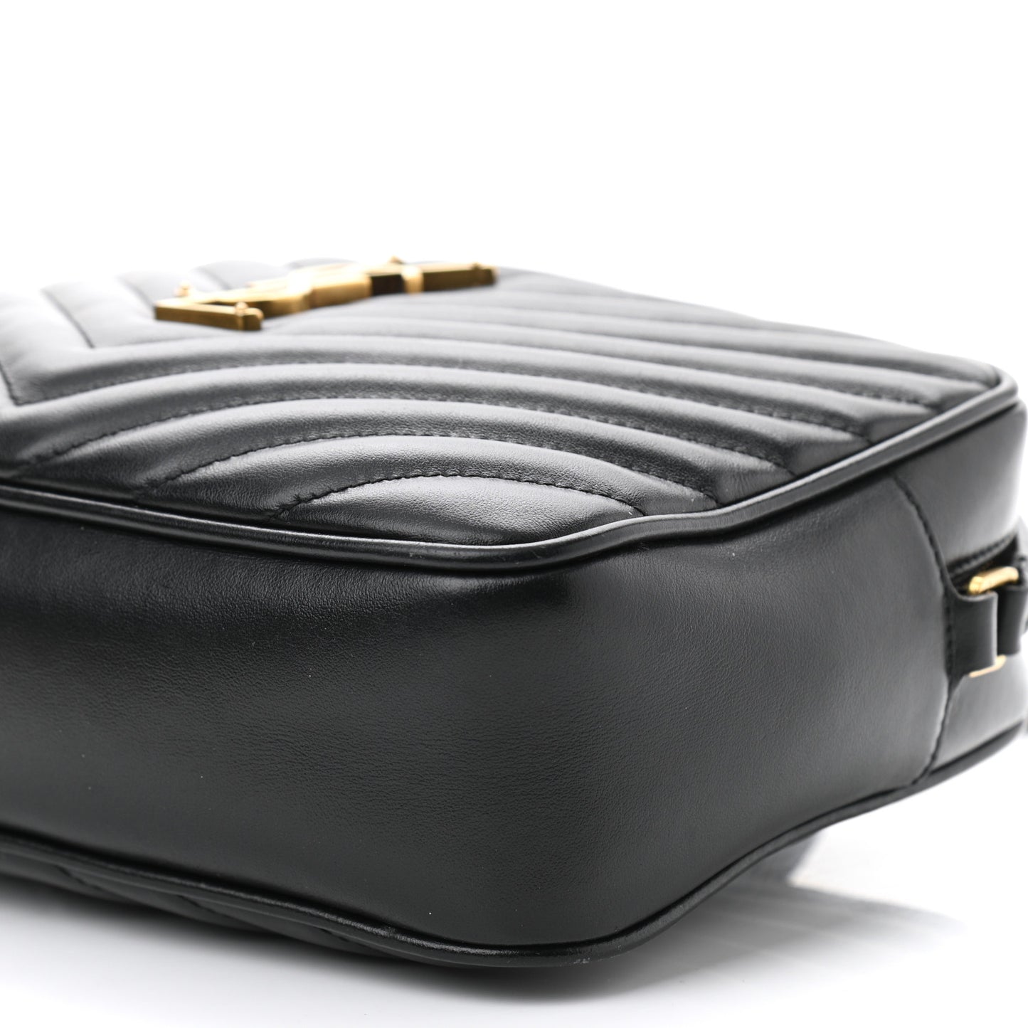 Calfskin Matelasse Monogram Lou Camera Bag Black
