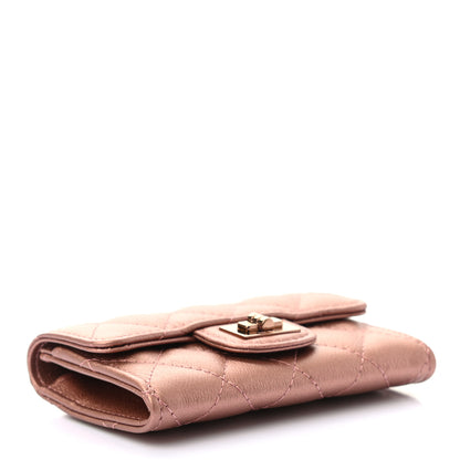 Chanel Metallic Calfskin Quilted Reissue Flap Card Holder Copper Pink 4 of 8
