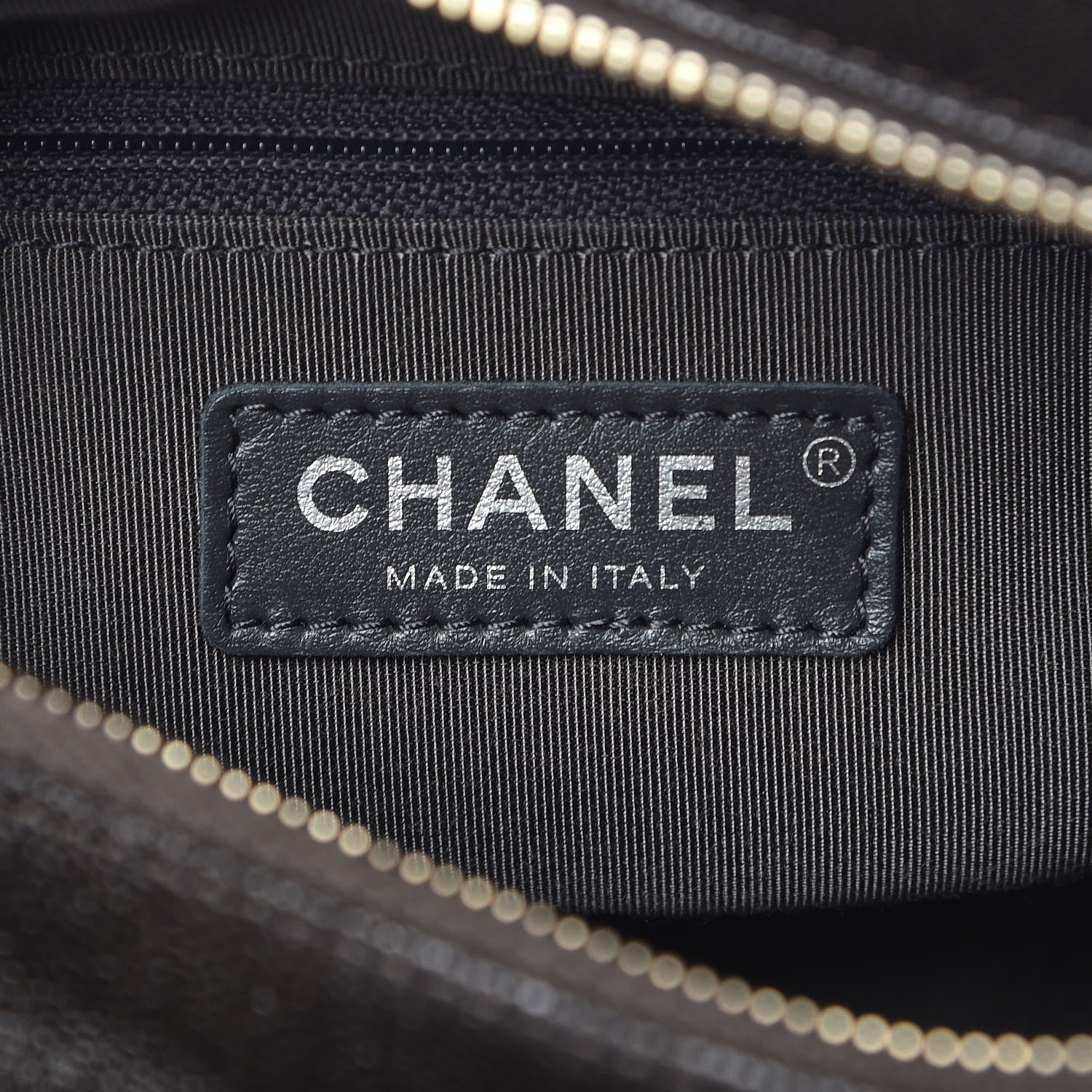 Chanel Metallic Grained Goatskin Chevron Quilted Small Gabrielle Hobo Dark Silver Gold 6 of 8