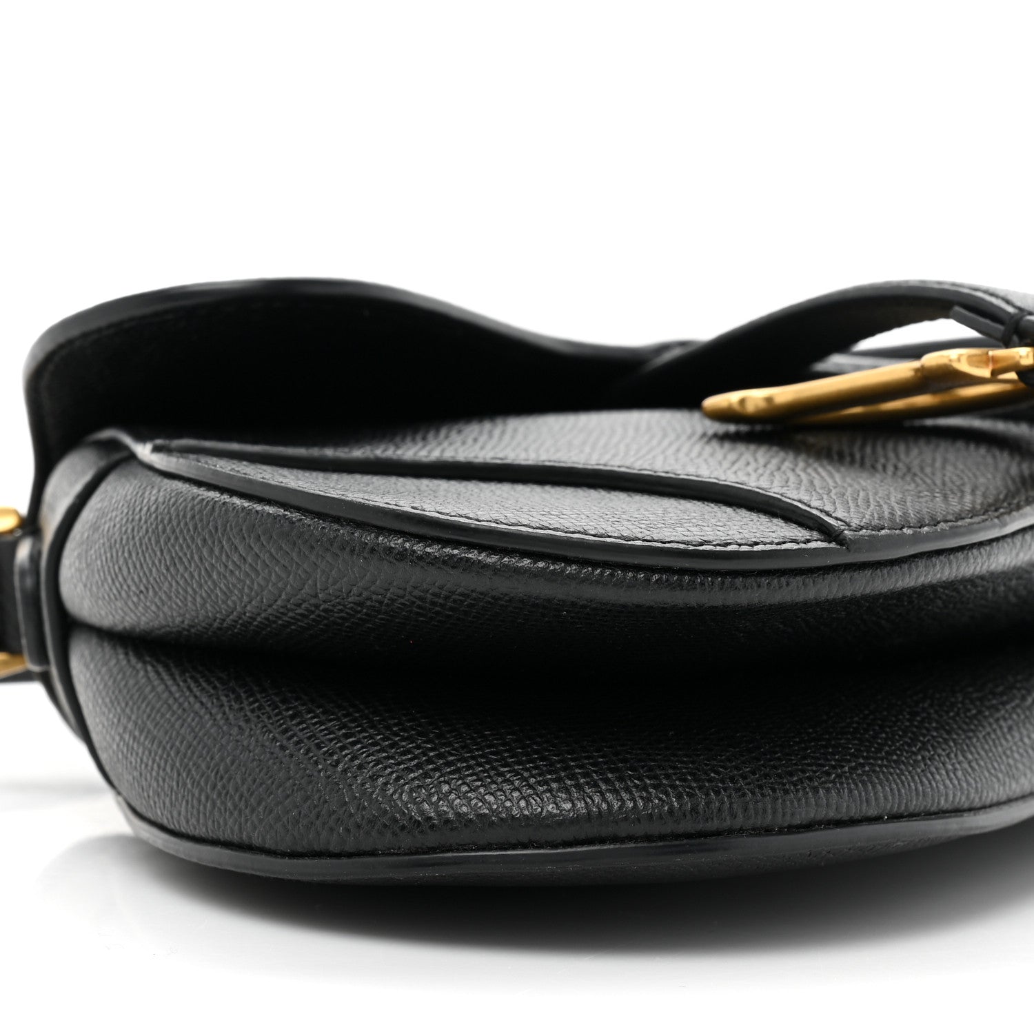 Christian Dior Grained Calfskin Mini Saddle Bag Black 8 of 9