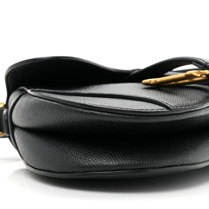 Christian Dior Grained Calfskin Mini Saddle Bag Black 8 of 9