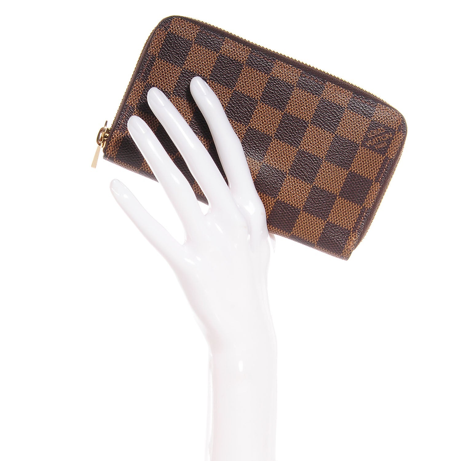 Louis Vuitton Damier Ebene Zippy Compact Wallet 2 of 8