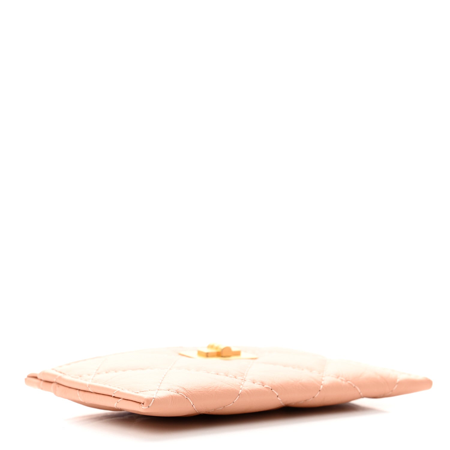 Chanel Aged Calfskin Quilted Reissue Card Holder Beige 4 of 9