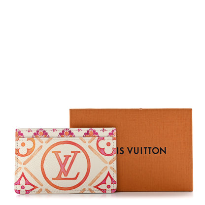 Louis Vuitton Monogram Tiles By The Pool Card Holder Coral 7 of 7