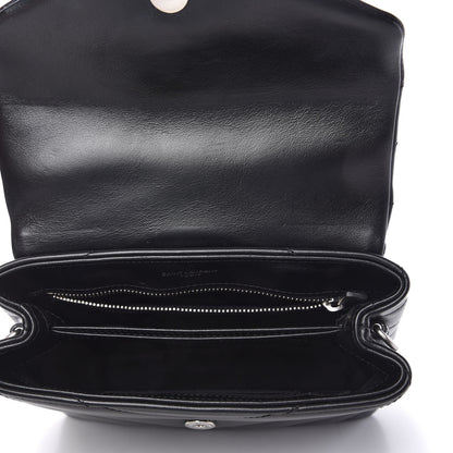 Saint Laurent Calfskin Y Quilted Monogram Toy Loulou Crossbody Bag Black 5 of 11