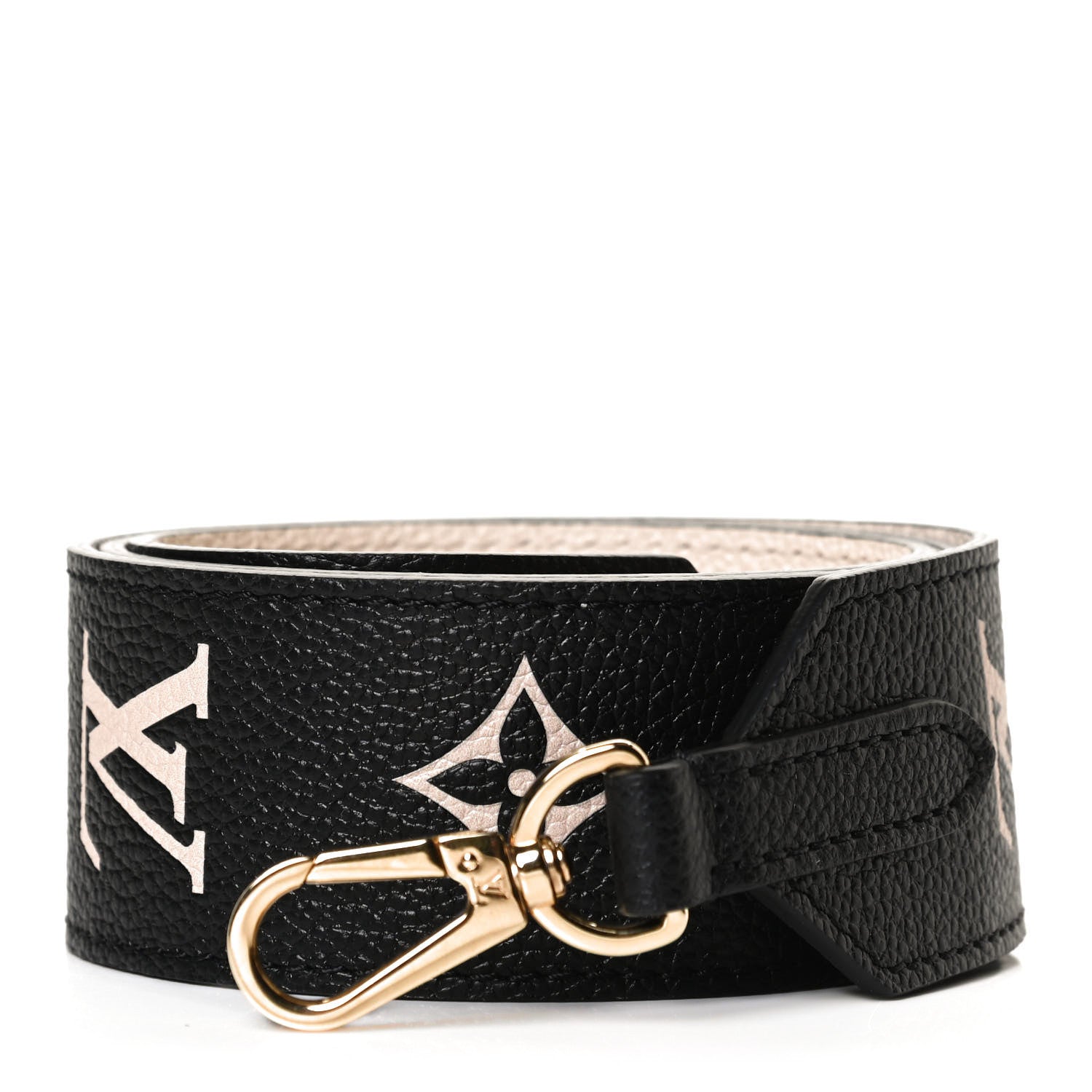 Louis Vuitton Empreinte Monogram Bandouliere Shoulder Strap Black Beige 1 of 4