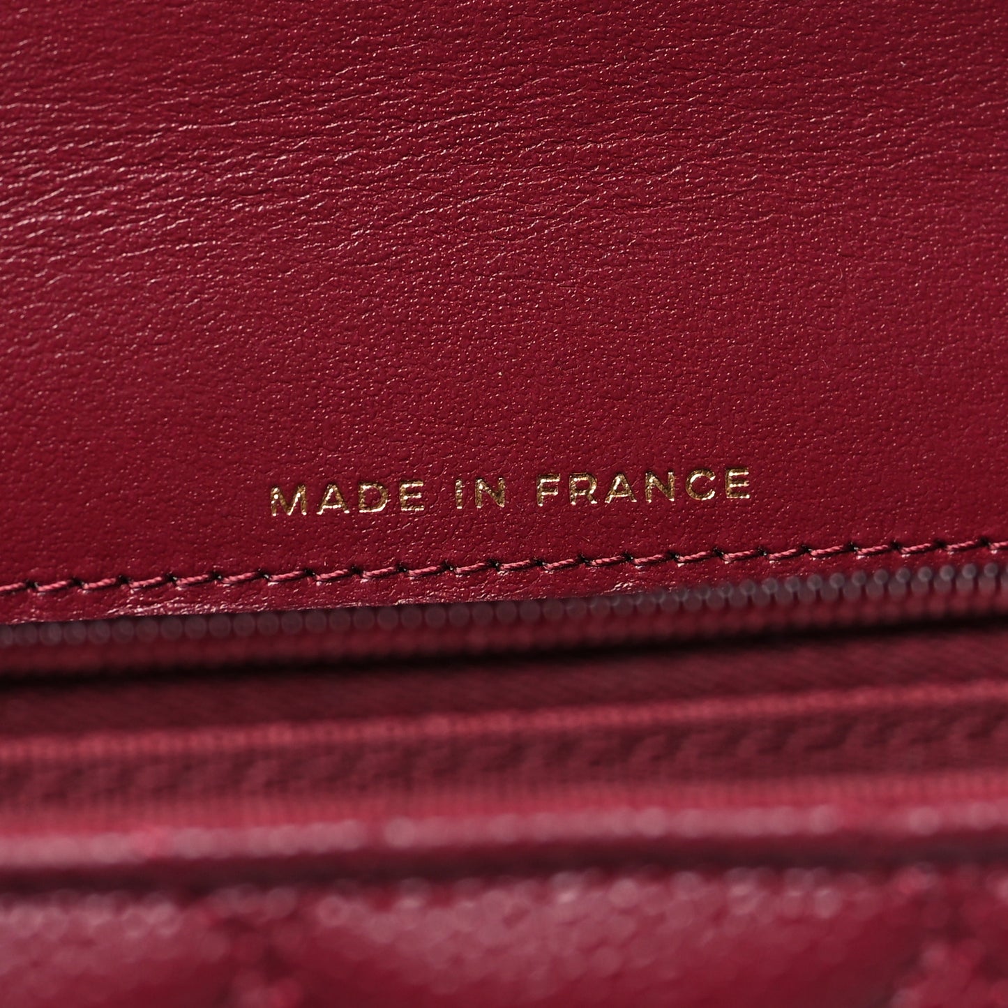 Caviar Quilted Timeless Charm Mini Flap Burgundy