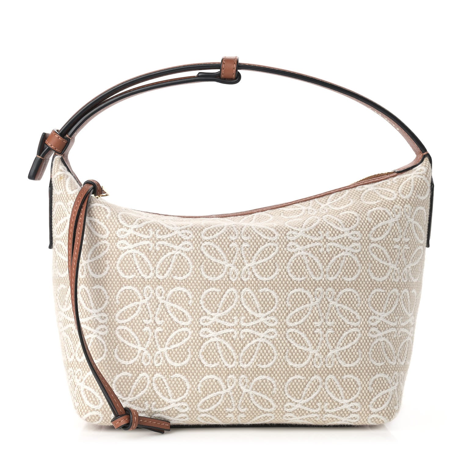 Loewe Jacquard Anagram Calfskin Small Cubi Bag Ecru Tan 1 of 10