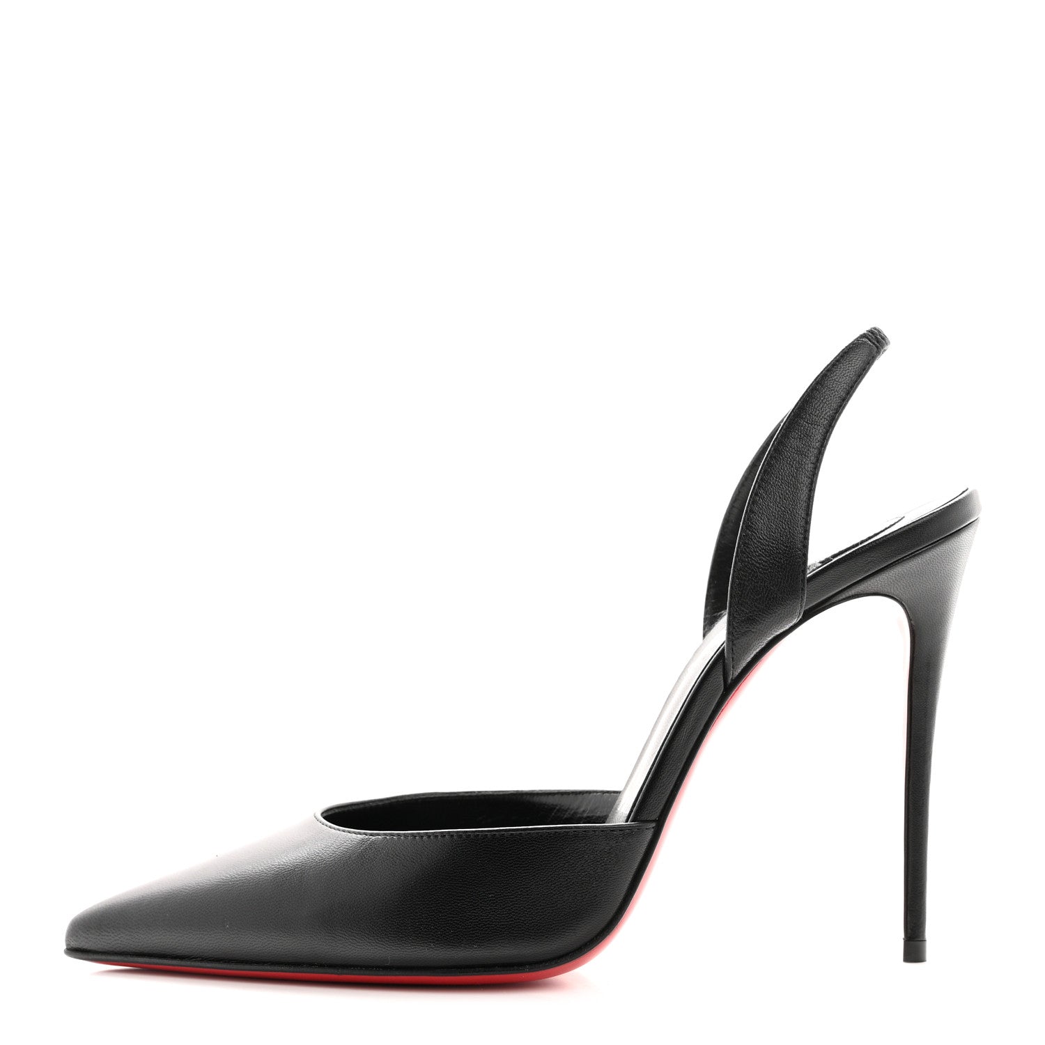 Christian Louboutin Calfskin O Kate Slingback 100 Pumps 39 Black 1 of 8