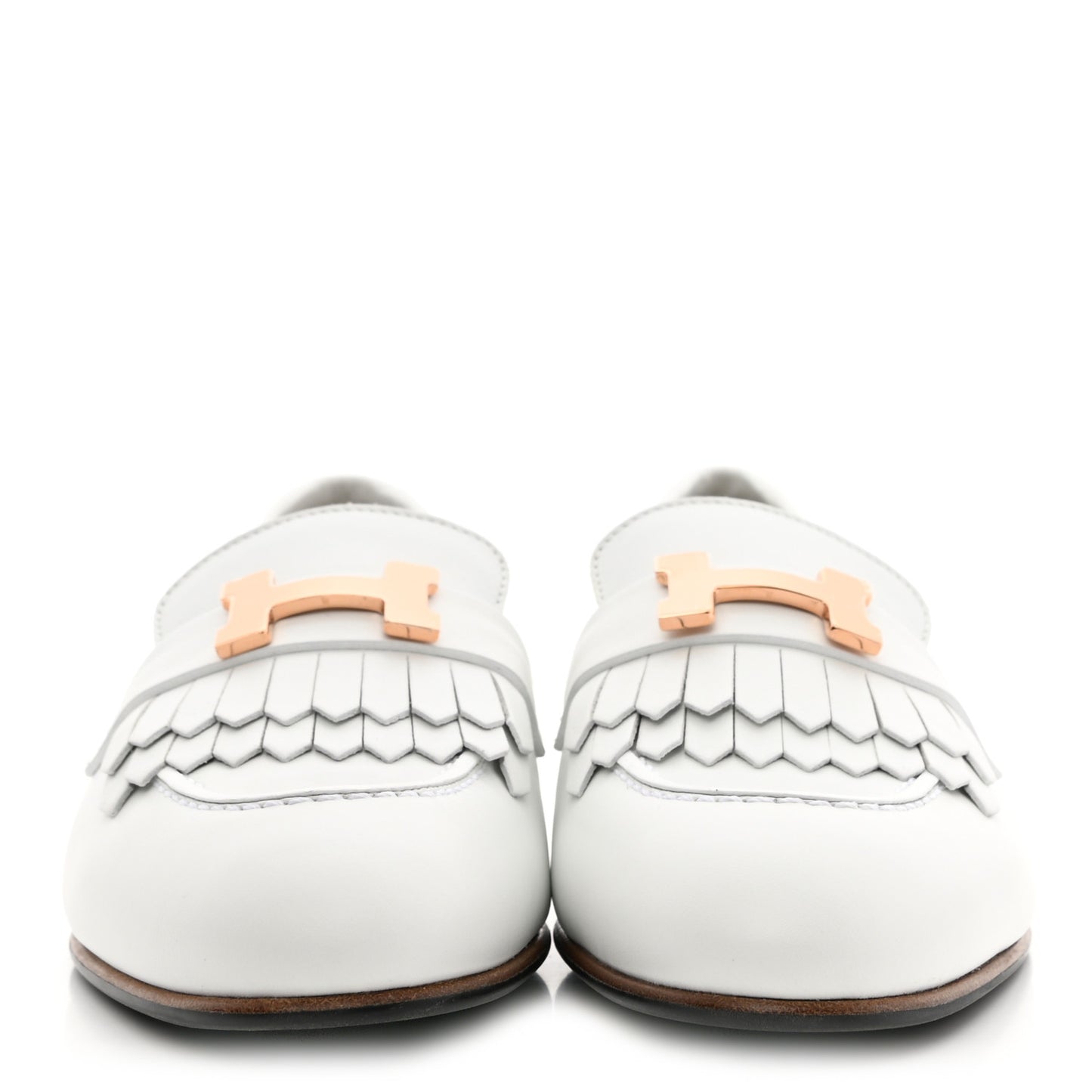 Calfskin Womens Royal Loafers 36.5 White