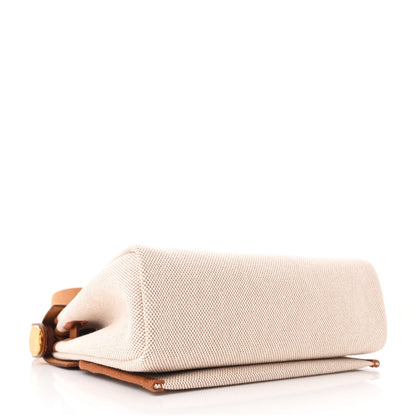 Hermes Military Toile Vache Hunter Herbag Zip Retourne 20 Ecru Beige Fauve 4 of 11