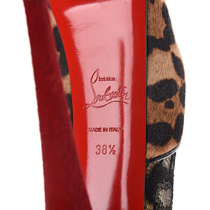Christian Louboutin Lace Calf Hair Leopard Printed Aeronotoc 160 Ankles Booties 38.5 8 of 13