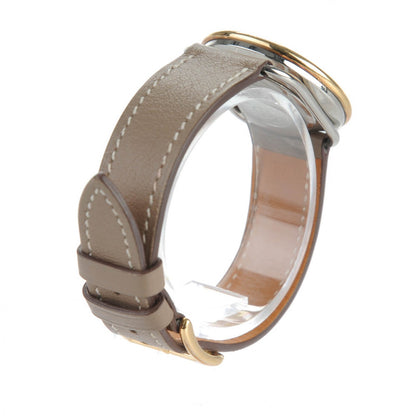 Hermes Stainless Steel Swift 30.5mm Arceau Quartz Watch Etoupe 3 of 16
