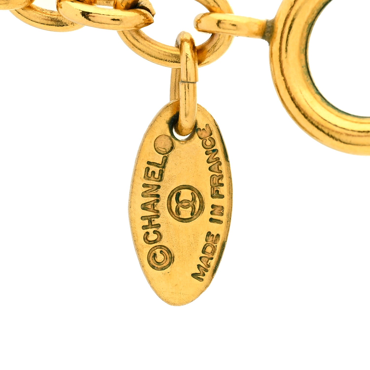 Chanel CC Chain Pendant Necklace Gold 5 of 5