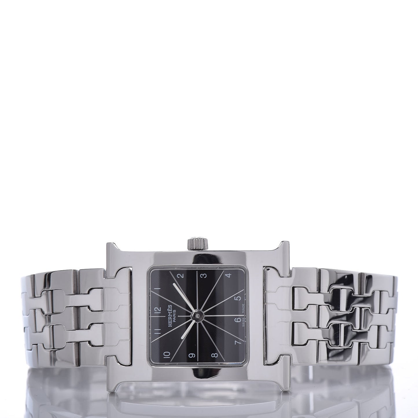 Stainless Steel 21mm Heure H Hour Quartz Watch Black