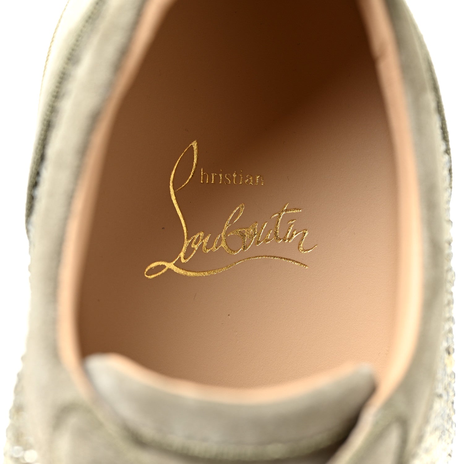 Christian Louboutin Strass Louis Junior Flat Sneakers 40.5 Grey 7 of 9
