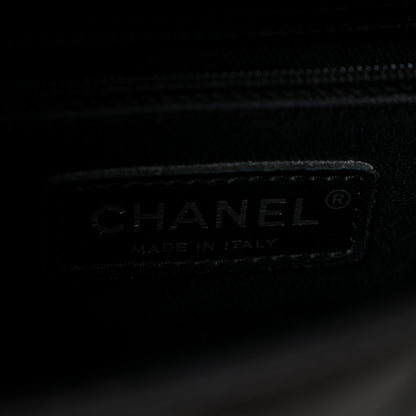 Chanel Glazed Calfskin Quilted Small CC Delivery Tote Black 6 of 15