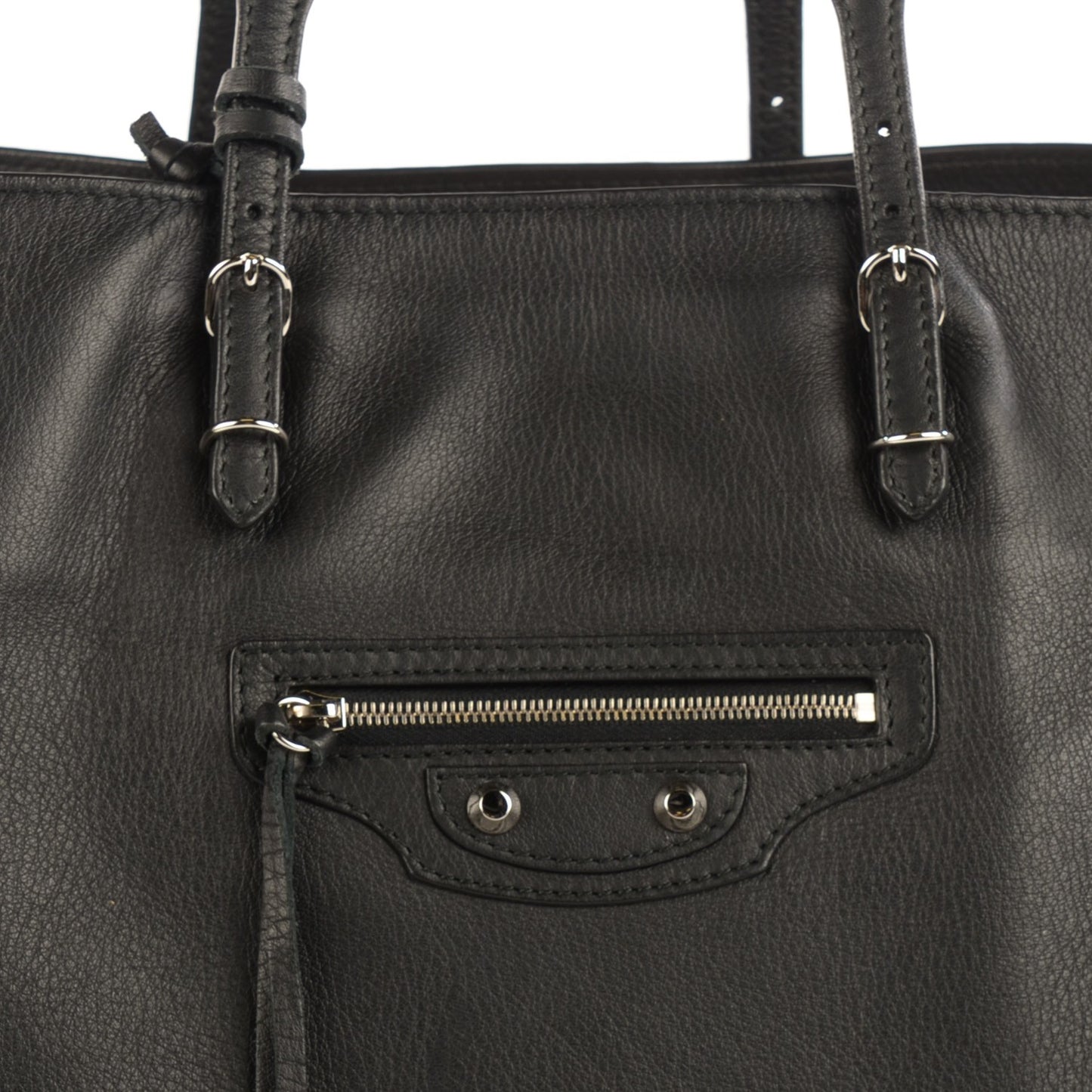 Supple Calfskin Papier A4 Zip Around Tote Black
