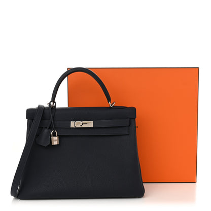 Hermes Togo Kelly Retourne 32 Bleu Nuit 13 of 13