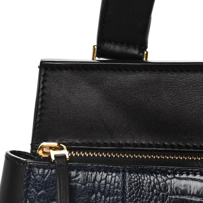 Celine Smooth Calfskin Ostrich Leg Medium Edge Shoulder Bag Black 11 of 21