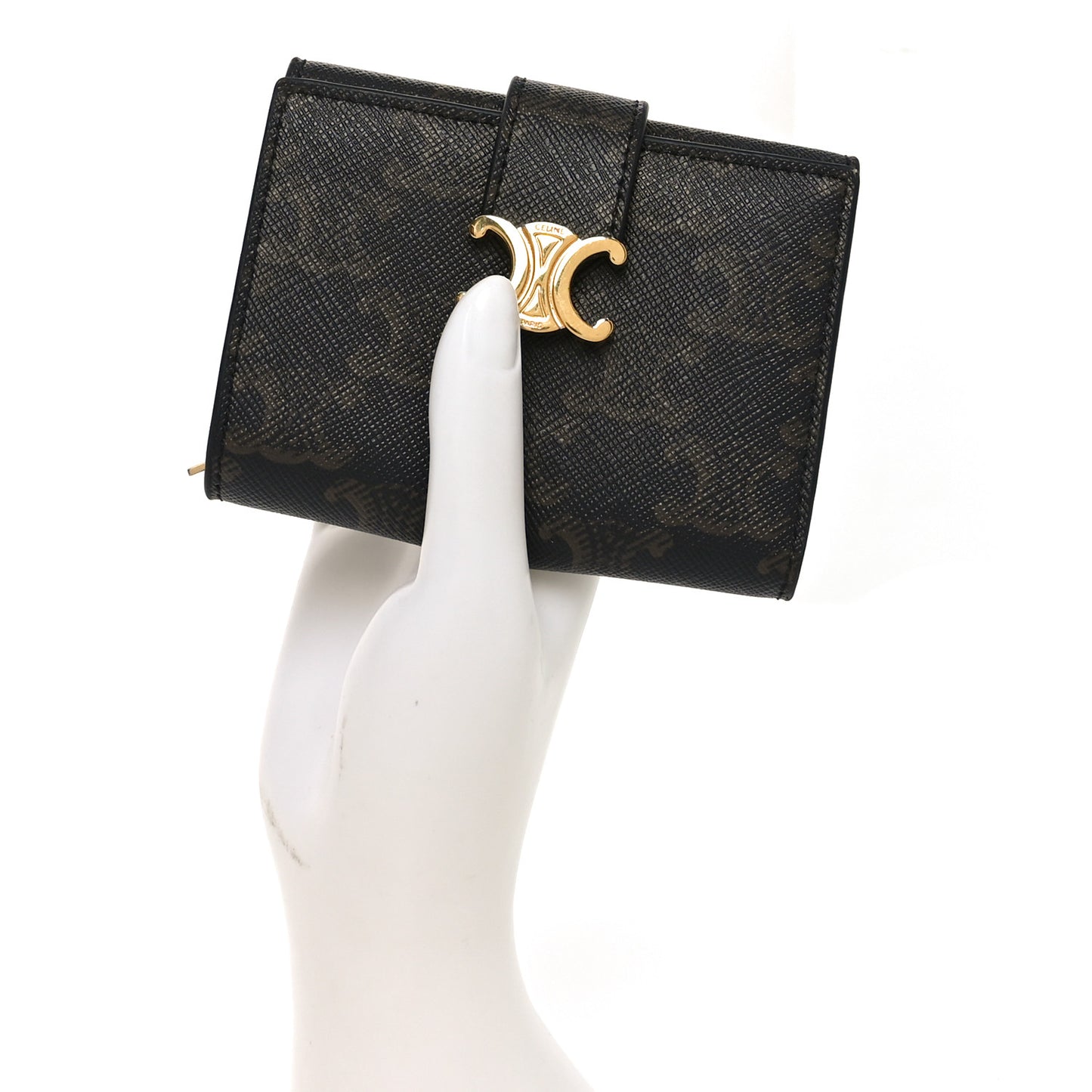 Triomphe Canvas Fine Strap Wallet Nino Tan