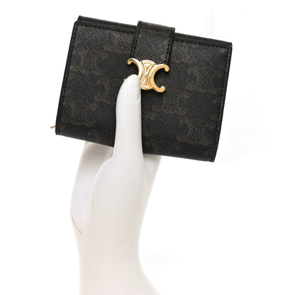 Celine Triomphe Canvas Fine Strap Wallet Nino Tan 2 of 7