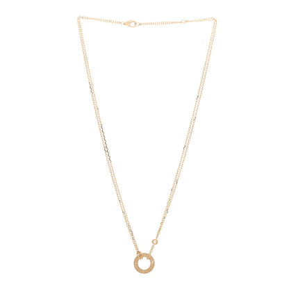 Cartier 18K Yellow Gold 2 Diamond LOVE Necklace 3 of 6