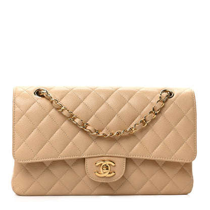 Chanel Caviar Quilted Medium Double Flap Beige 1 of 9